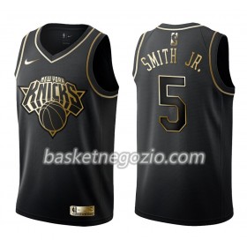 Canotte Uomo New York Knicks Dennis Smith Jr. 5 Nike Nero Golden Edition Swingman